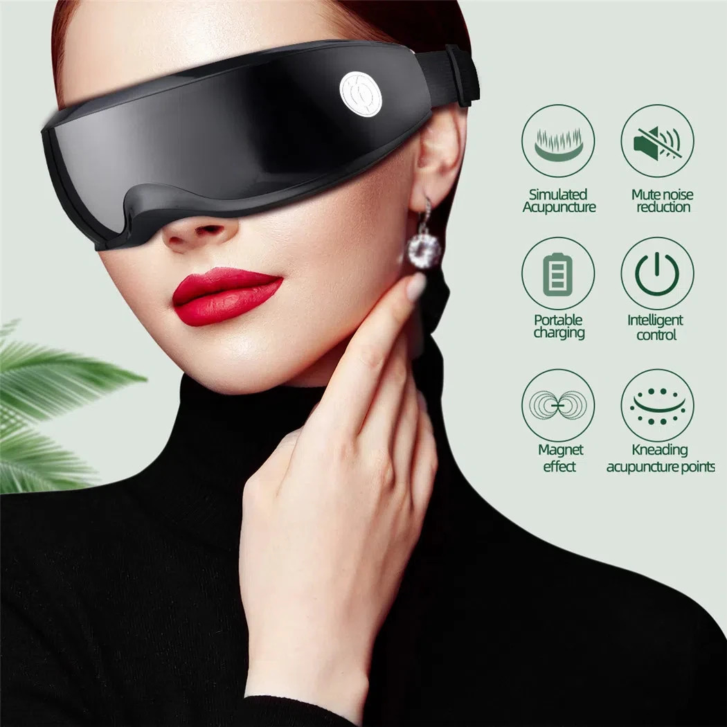 Eye Massager Magnetic Therapy Vibrator Smart Eye Massage Instrument Removal 9 Modes Relieves Fatigue Eyeball Massage 250603