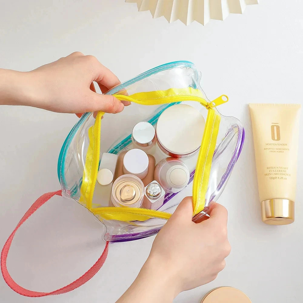 Women Swimming Bag Waterproof Handbags Transparent PVC Plastic Pool Beach Makeup Organizer Toiletry Storage Bag 250614