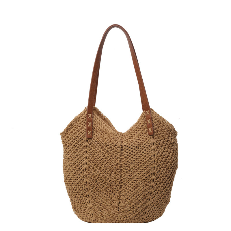 designer Forest Style Retro Large Capacity Handmade Crochet Cotton Bag French Fashion Versatile Shoulder Bag Vacation Beach Bag