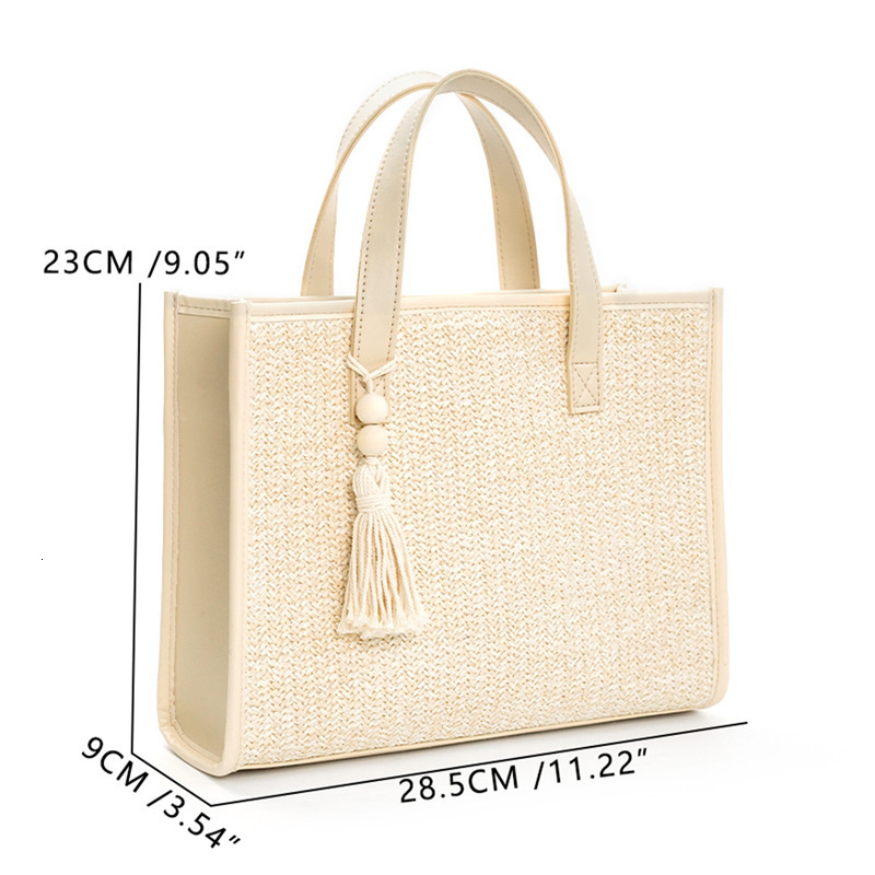 Straw bag vacation style summer women's woven bag large capacity designer shoulder bag casual French women's handbag