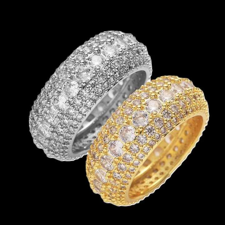 GRA Certified VVS Moissanite Diamond Ring 14k 18k White Gold Iced Out Customized Vvs Moissanite Brilliant Cut Ring for Men Women