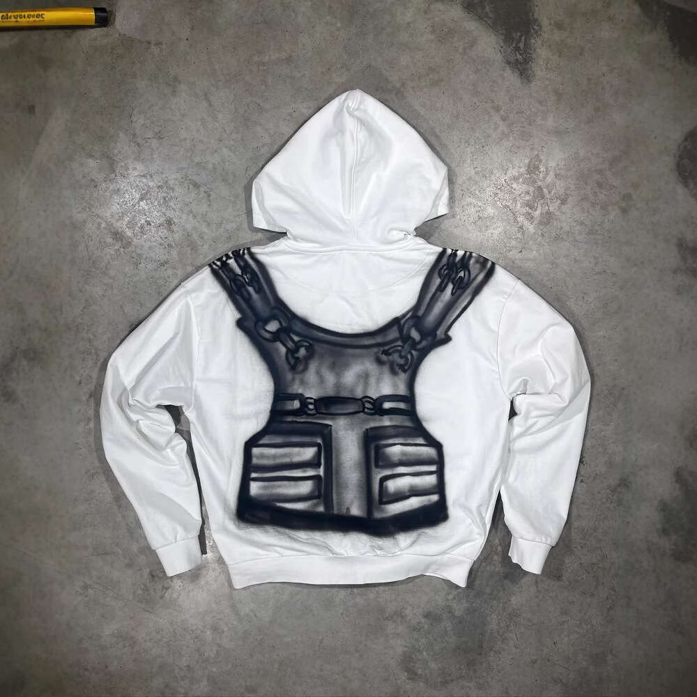 Hoodie with Printed Pattern Long Sleeve Pullover Street Fashion Y2K