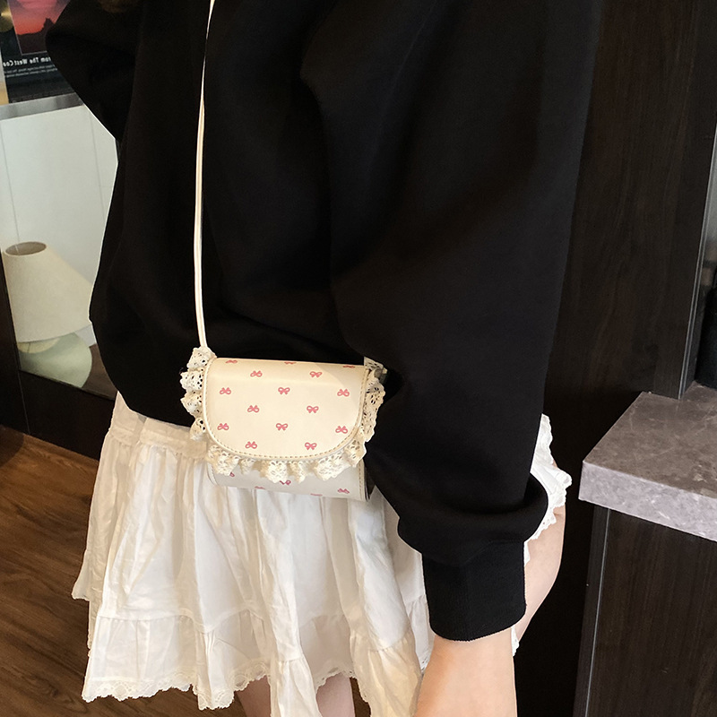 designer Mini Bag for Women Summer Niche Design Small Square Bag Lace Floral Pastoral Style Crossbody Korean Ins Shoul