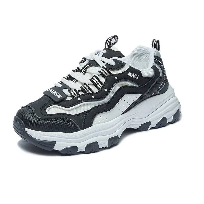 Ddmyoutdoor Spring Platform Sneakers Women S Anti Skid Round Toe Vulcanize Shoes T Shaped Strap Ladies Breathable Trendy Casual Outdoor Shoes