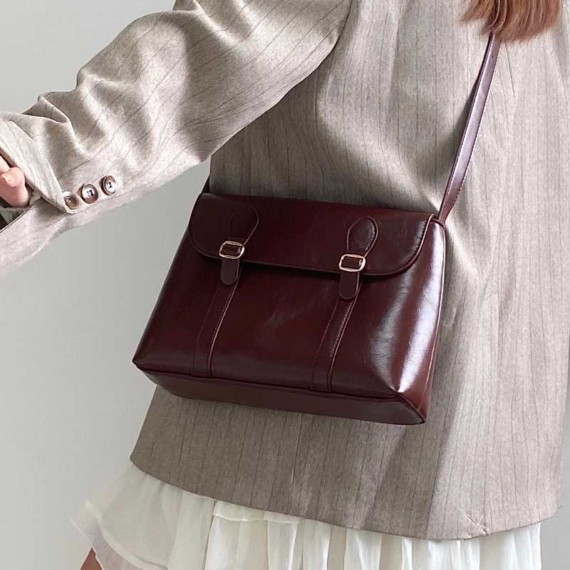 Vintage Solid Trendy Preppy Women Handbags Luxury All Match Punk Shoulder Crossbody Bag Y2k Streetwear Messenger Bags M250606