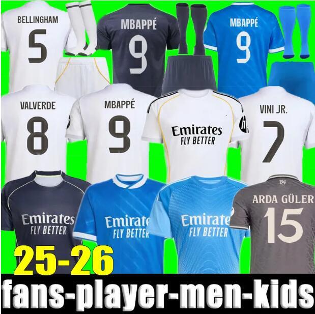 S-4XL 25 26 real MBAPPE MaDrIdS BELLINGHAM soccer Jerseys 2025 2026 VINI JR CAMAVINGA RODRYGO RUDIGER MODRIC KROOS TCHOUAMENI VALVERDE MEN KIDS shirt uniforms 888666