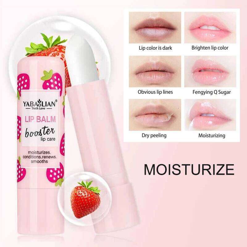 Natural Fruit Balm Long Lasting Moisturizing Nourishes Reduce Lip Line Anti Aging Anti-drying Hydration Lips Care Lipstick free shipping