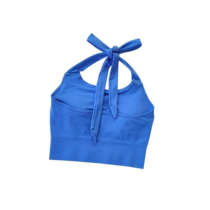 Summer Sexy Neck Hanging Strapless Sports Women's Fashion Quick Drying Yoga Bra Under Wear Clothing Crop Top