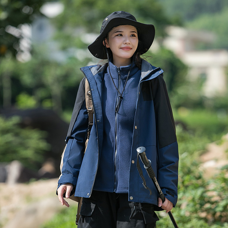 Ddmyoutdoor Outdoor Waterproof And Warm Three In One Detachable Mountain Climbing Jacket Men Printed For Women Jackets