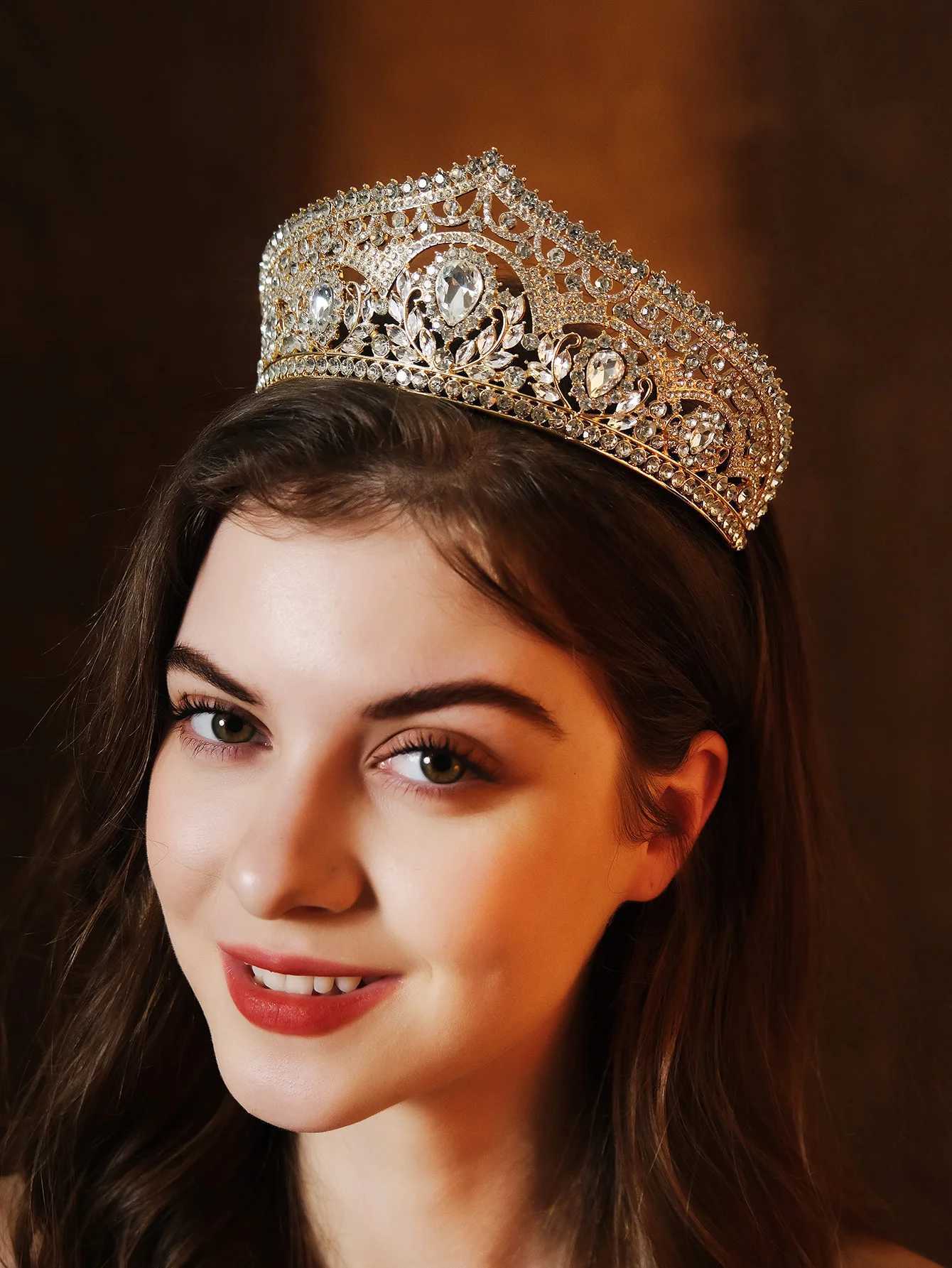 DIEZI 5 Colors Elegant Luxury Crystal Tiara Crown For Women Girls Wedding Party 2023 New Bridal Hair Dress Jewelry Accessories Z250605