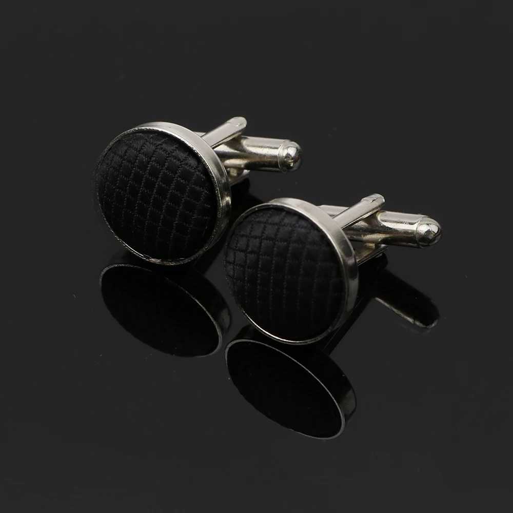 Classic Solid Color Plaid Cufflinks For Men High Quality Cufflinks Unique Wedding Groom Shirt Suit Collar Jewelry Accessories W250606
