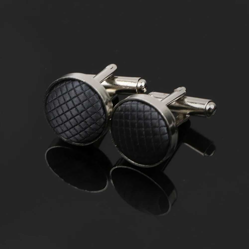 Classic Solid Color Plaid Cufflinks For Men High Quality Cufflinks Unique Wedding Groom Shirt Suit Collar Jewelry Accessories W250606