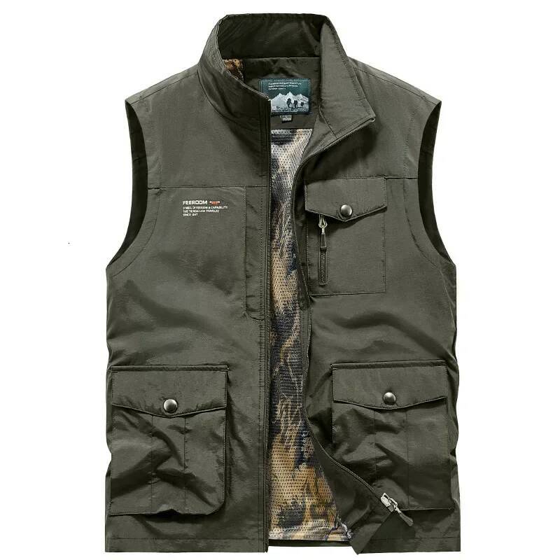 Ddmyoutdoor Mens Outdoor Multi Pocket Hiking Summer New Camping Photography Tactical Cargo Vest Fishing Waistcoat Jogging Suit