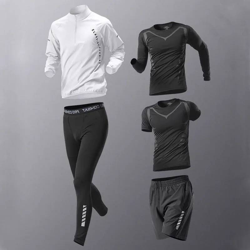 Ddmyoutdoor Windproof PCS Outdoor Men S Quick Dry Jacket Suit Fiess Running Sets Sports Jogging Pants Workout Sportswear Equipment Jogging Suit