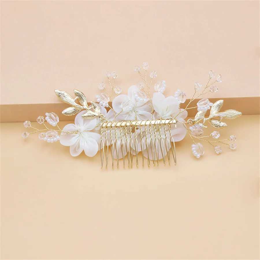 New Elegant Pearl Crystal Hairpin Wedding Bridal U-shaped Metal Hair Comb Forks for Women Hairstyle Clips Jewelry Accessories Z250605