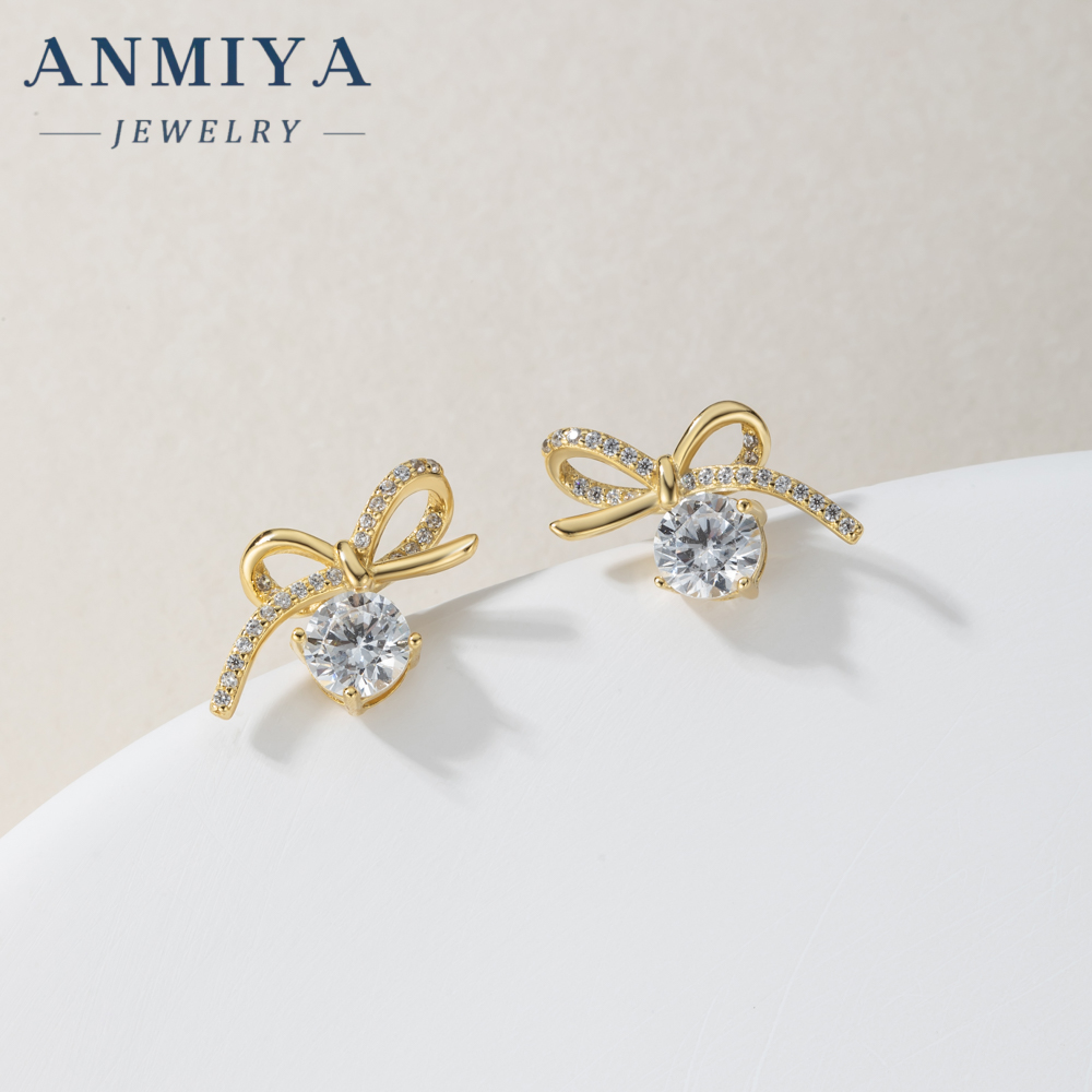 Exquisite Wedding Necklace Earring Set 925 Sterling Silver Micro-inlaid Zircon Bow Jewelry Earrings Necklace for Women Gift