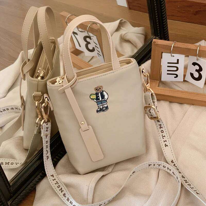 Beibao 2024 New Versatile Solid Color Cross Shoulder For Women's Casual Fashion Ins Style Oxford Cloth Handbag