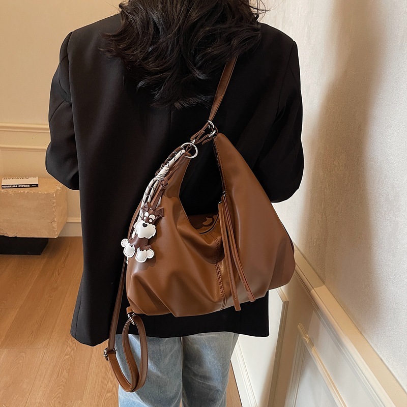 designer Niche Pleated Stylish Tote Bag for Women 2025 New Large Capacity Shoulder Crossbody Tote Bag Commuter Backpack