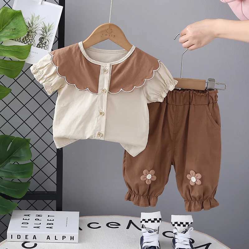 New Summer Baby Girls Clothes Suits Children Fashion Cute T-Shirt Shorts 2Pcs/Sets Toddler Casual Costume Infant Kids Tracksuits R250606