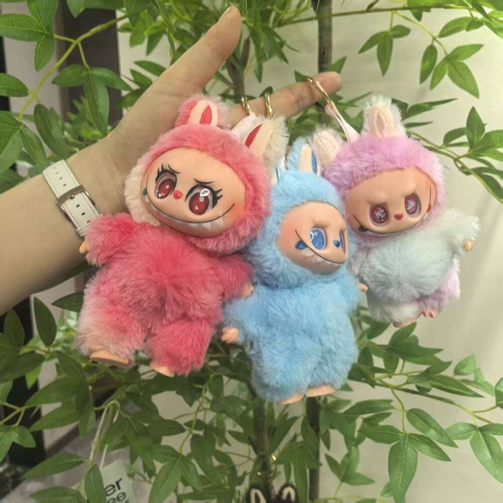 Third Generation Bubble Mat Pendant Labubu Vinyl Face Ornament aron Plush Toy Doll