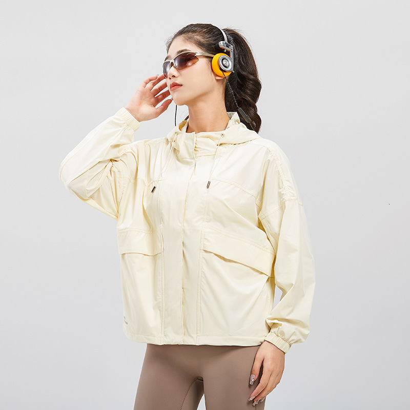 Ddmyoutdoor New Short And Waist Fashion Ice Silk Loose Version Sunscreen Clothing Women S Outdoor Skin Windbreaker Coat Jogging Suit