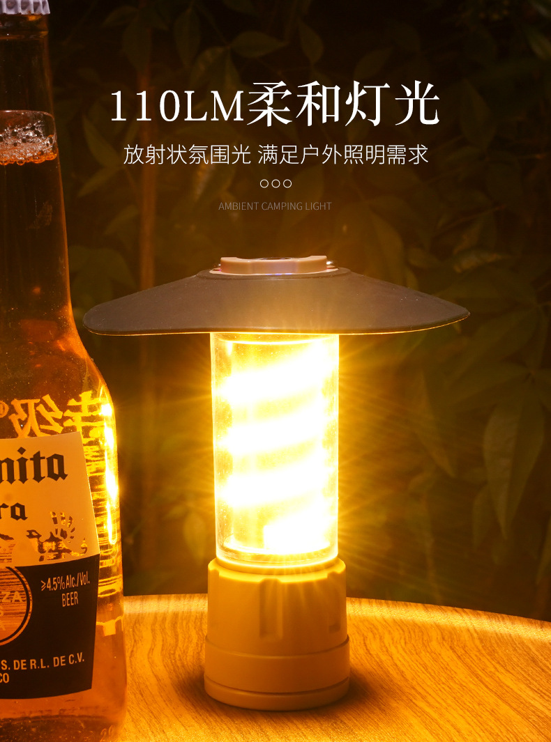 Camping Light Outdoor Lighting Flashlight Stall Portable Light Tent Light Multifunctional Rechargeable Camping Light