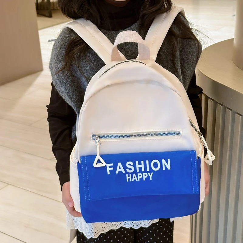 School Bags For Girls Solid Junior High Student Schoolbag Korean Version Laptop Backpack Women Boys 250605