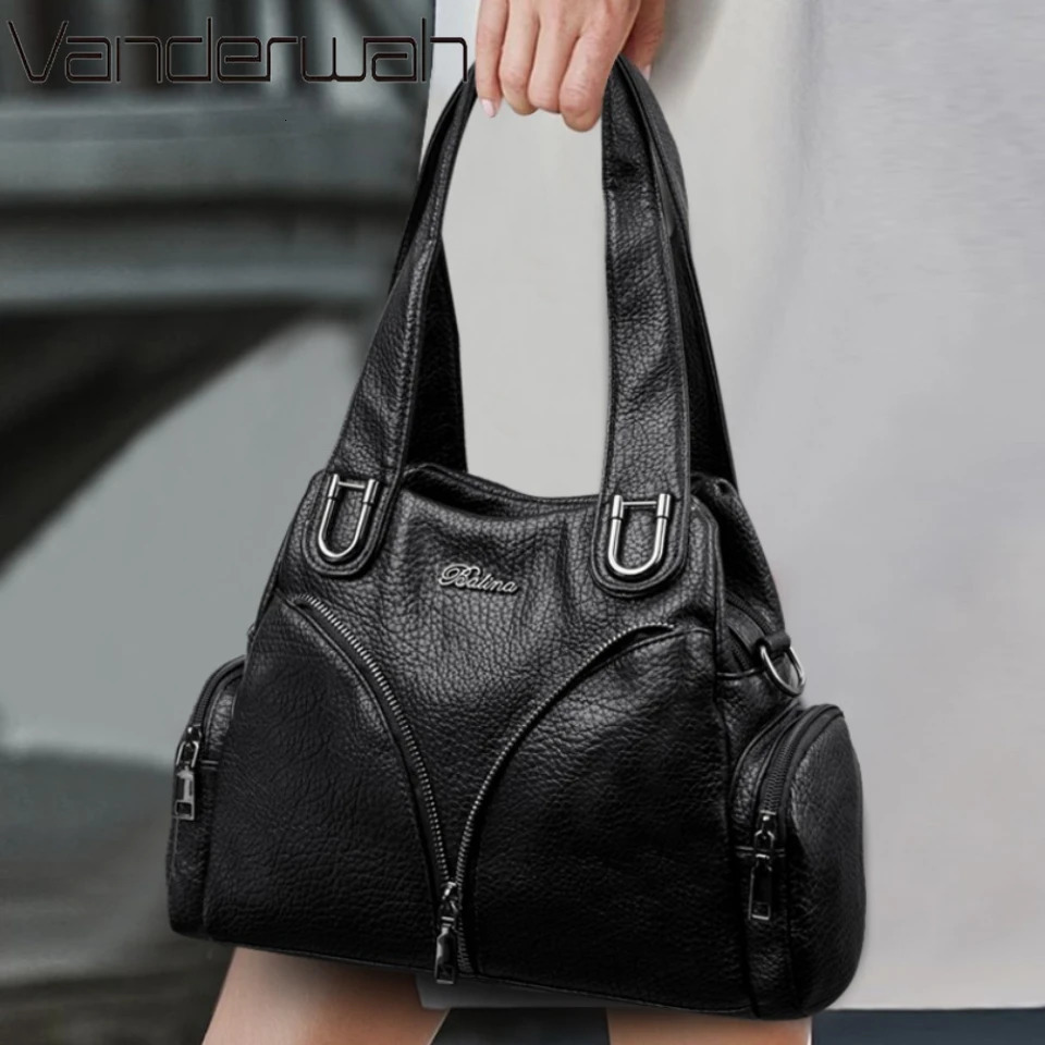 Top Quality Pu Leather Ladies Handbags Crossbody Shoulder Bags for Women Mother Commuting Messenger Bags Sac 250605