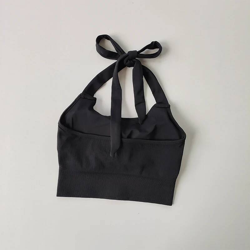 Summer Sexy Neck Hanging Strapless Sports Women's Fashion Quick Drying Yoga Bra Under Wear Clothing Crop Top