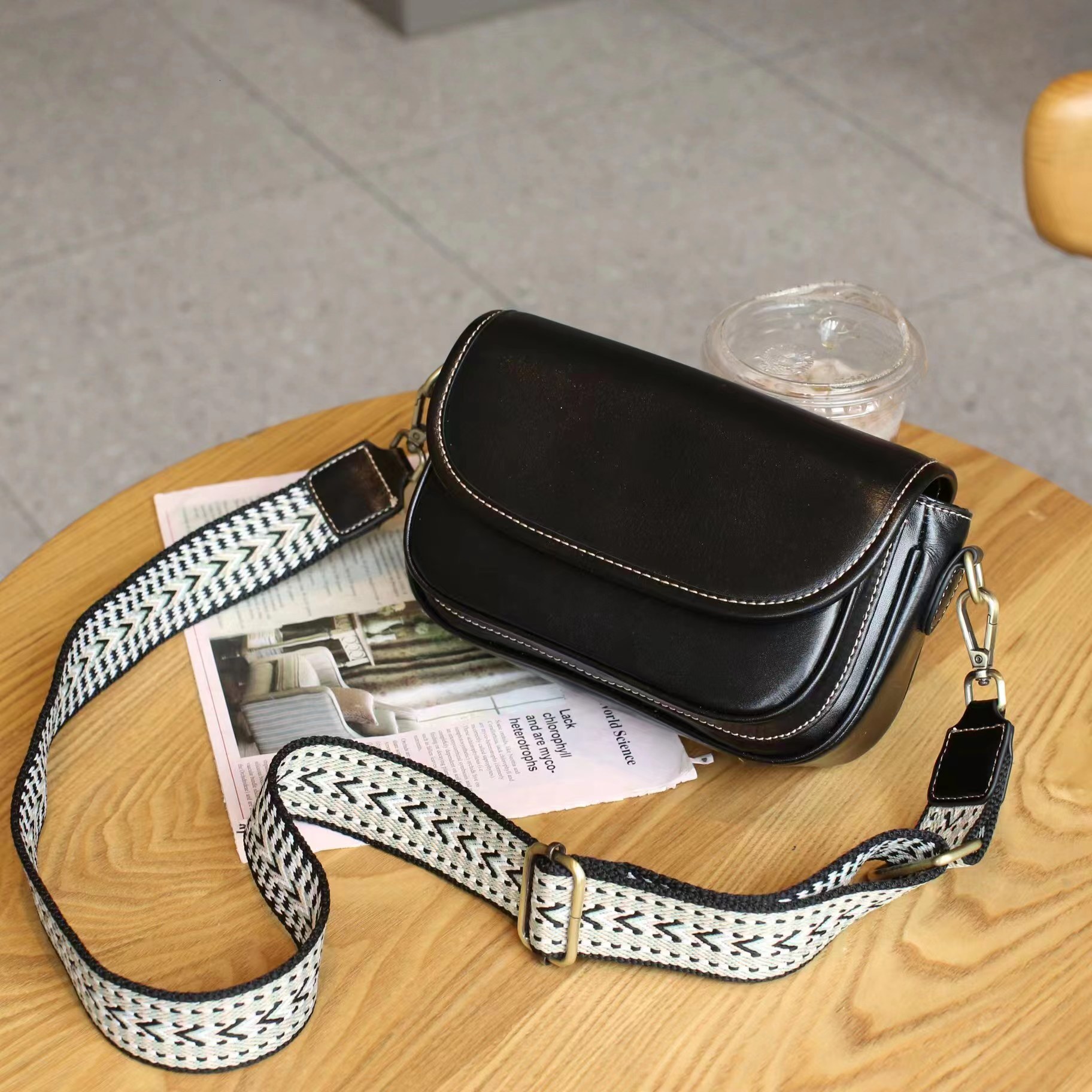 New trend cowhide women's bag shoulder bag leather small bag large capacity designer women's fashionable crossbody bag