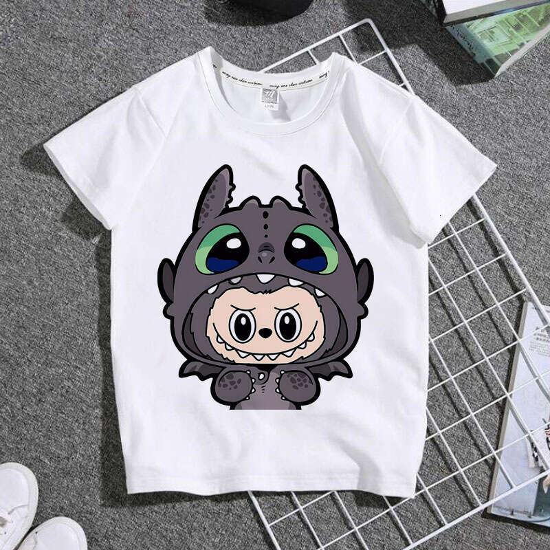 Summer Labubu Anime Merchandise Short Sleeve Unisex Two-Dimensional Trendy T-Shirt Casual Versatile Top labubus labubu doll