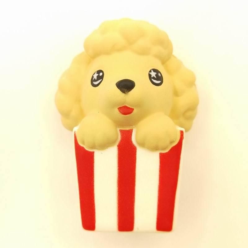 Squishy Dog Fries Puppy Popcorn Cup Slow Rebound Foam Stress Relief Toys Squishy Decorative Ornaments