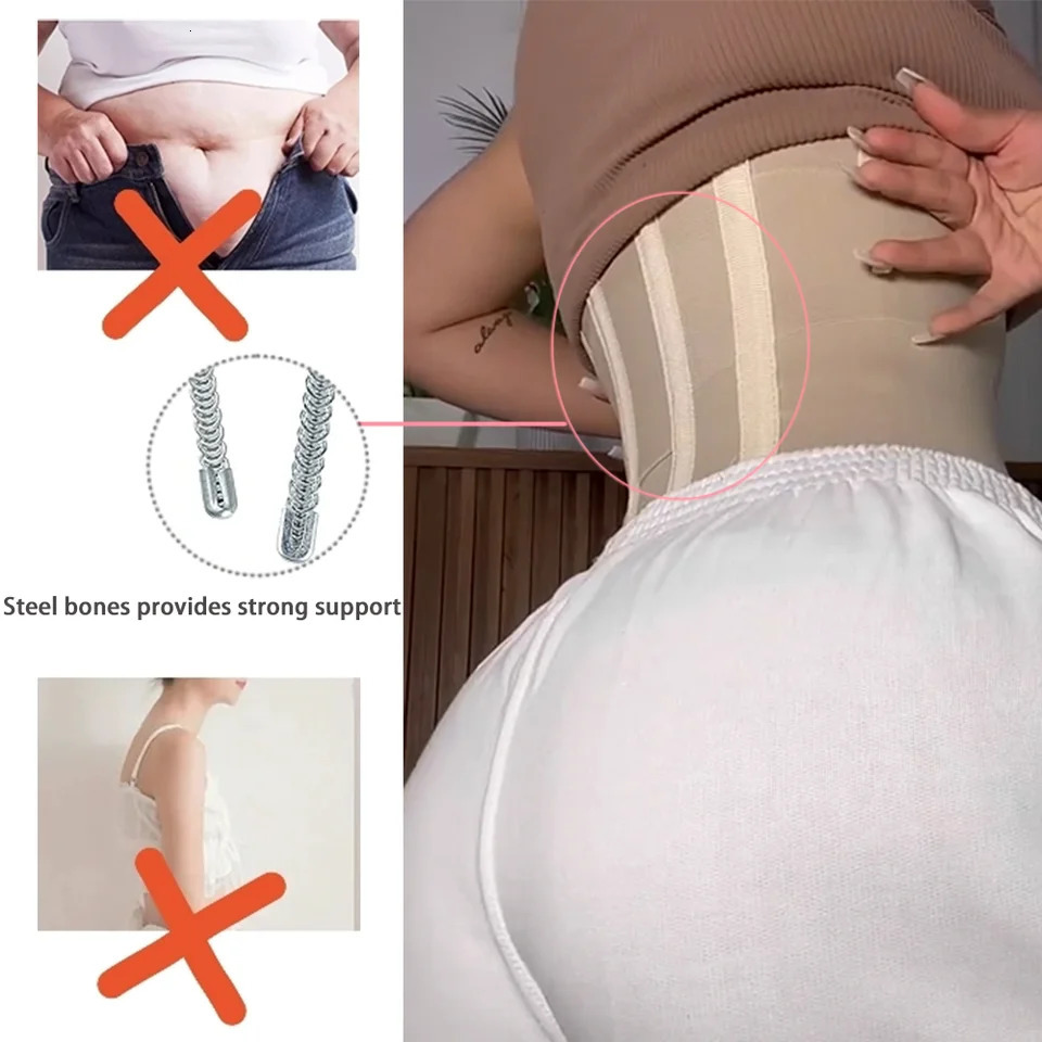 Fajas Colombians Waist Trainer Double Compression BBL Shaper Tummy Control Slimming Sheath Flat Belly Adjustable Shapewear 250605