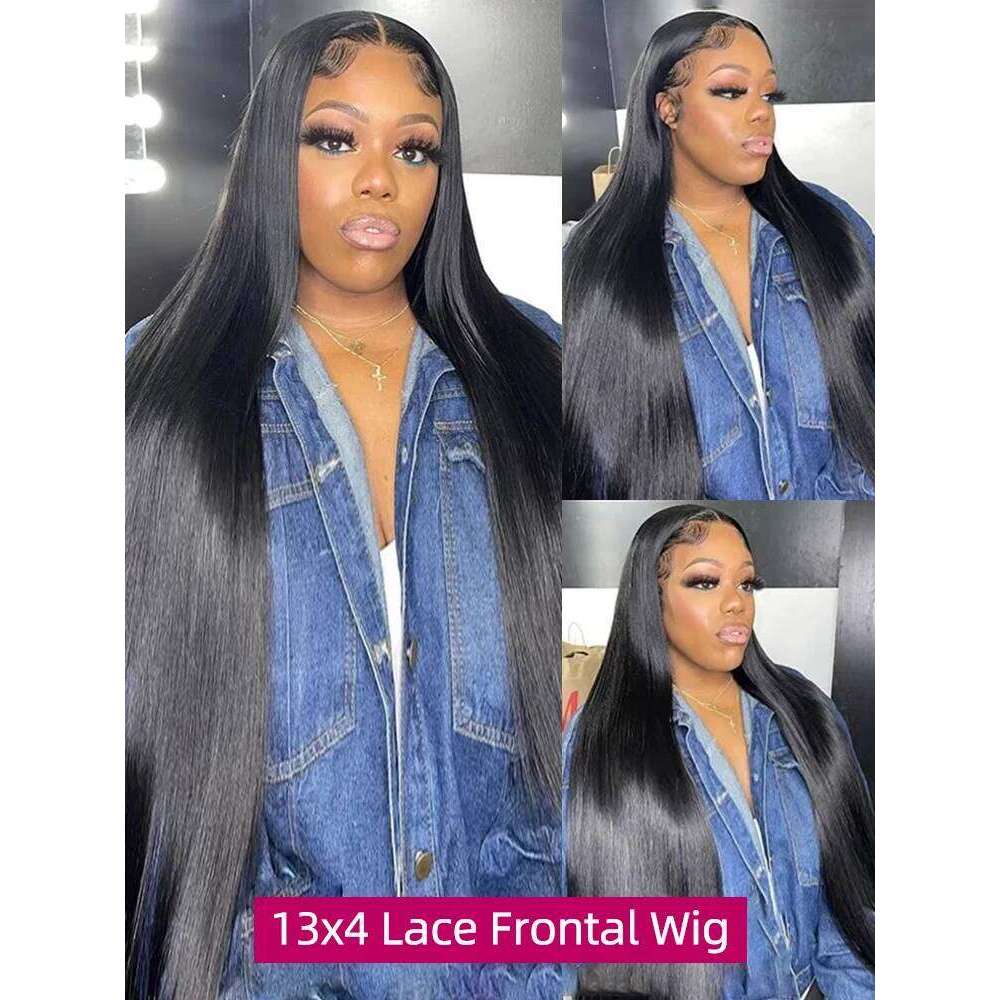 Luvin 38 40Inch Front Wigs 13x6 13x4 Hd Lace Frontal Bone Straight 5x5 Glueless Wig Human Hair For Black Women