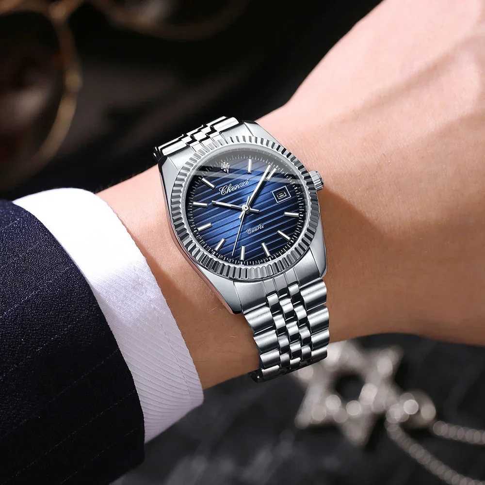 CHENXI New 004D Mens Watch Business Elegant Waterproof Luminous Quartz Clock Stainless Steel Watches Luxury Men 2024 Y250605