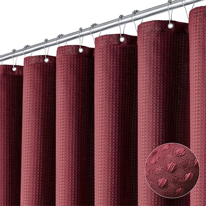 A567 plain waffle waterproof and mildew-proof polyester shower curtain bathroom curtain toilet partition curtain shower curtain