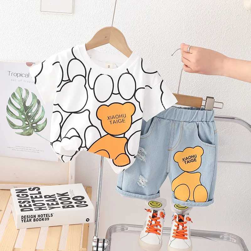 New Baby Boys Clothes Suit Summer Children Boys Fashion Cartoon T-Shirt Shorts 2Pcs/Sets Toddler Casual Costume Kids Tracksuits R250606