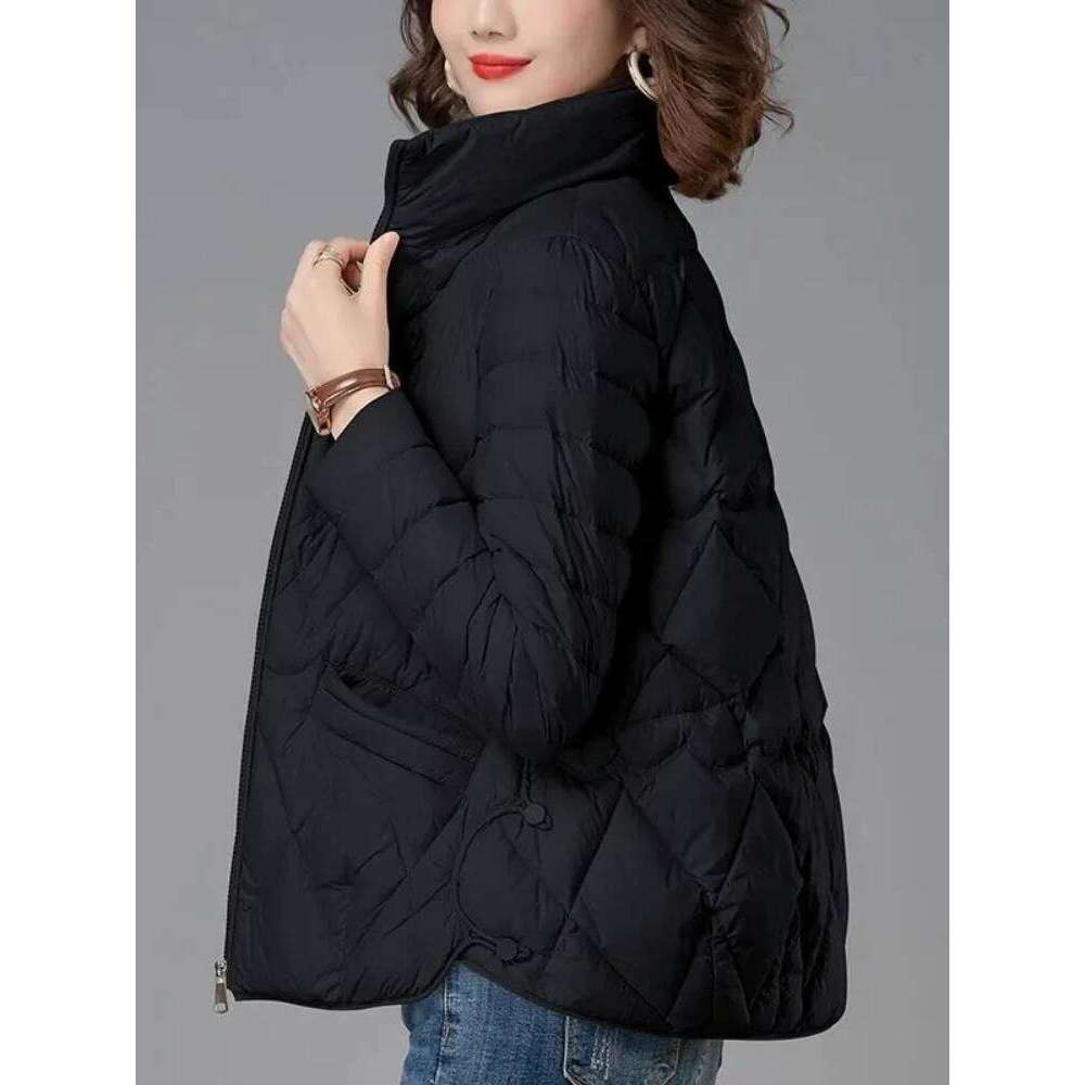 Lightweight Down Women Coats 2025 Autumn New Middle-aged Mother Clothes Short Cotton Jacket Female Outerwearr