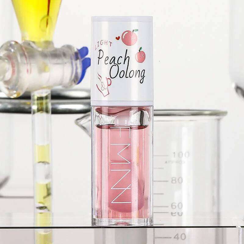 Peach Milk Honey Oil Relieves Dry Moisturizing Gloss Fades Lip Lines Water Light Lips Big Brush Head Cute free shipping