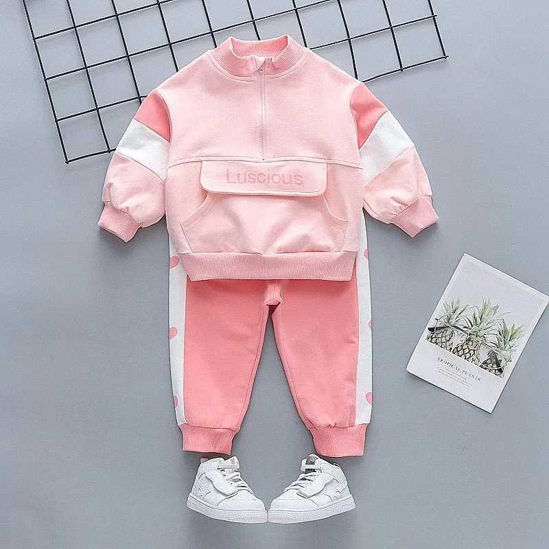 New Spring Autumn Baby Girl Clothes Children Casual Jacket Pants 2Pcs/Sets Toddler Sports Costume Infant Outfits Kids Tracksuits R250606