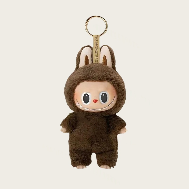 Labubu cola keyring heartbeat macaron keychains blind box cute monster figure keychain action character plush doll 7colors bag charm gift ph07