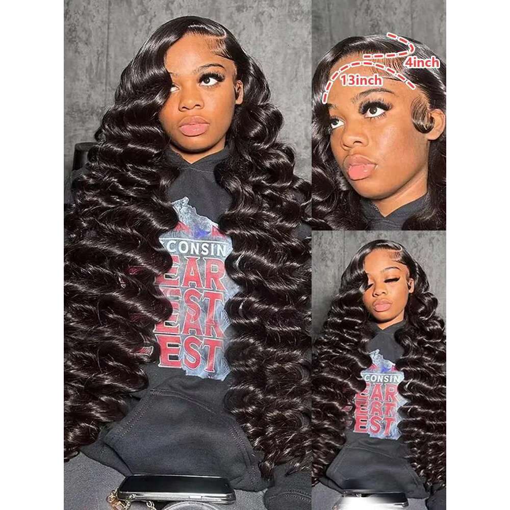 30 40 Inch Loose Deep Wigs 13x6 Transparent Hd Front Wig Brazilian 13x4 Water Wave Lace Frontal Human Hair