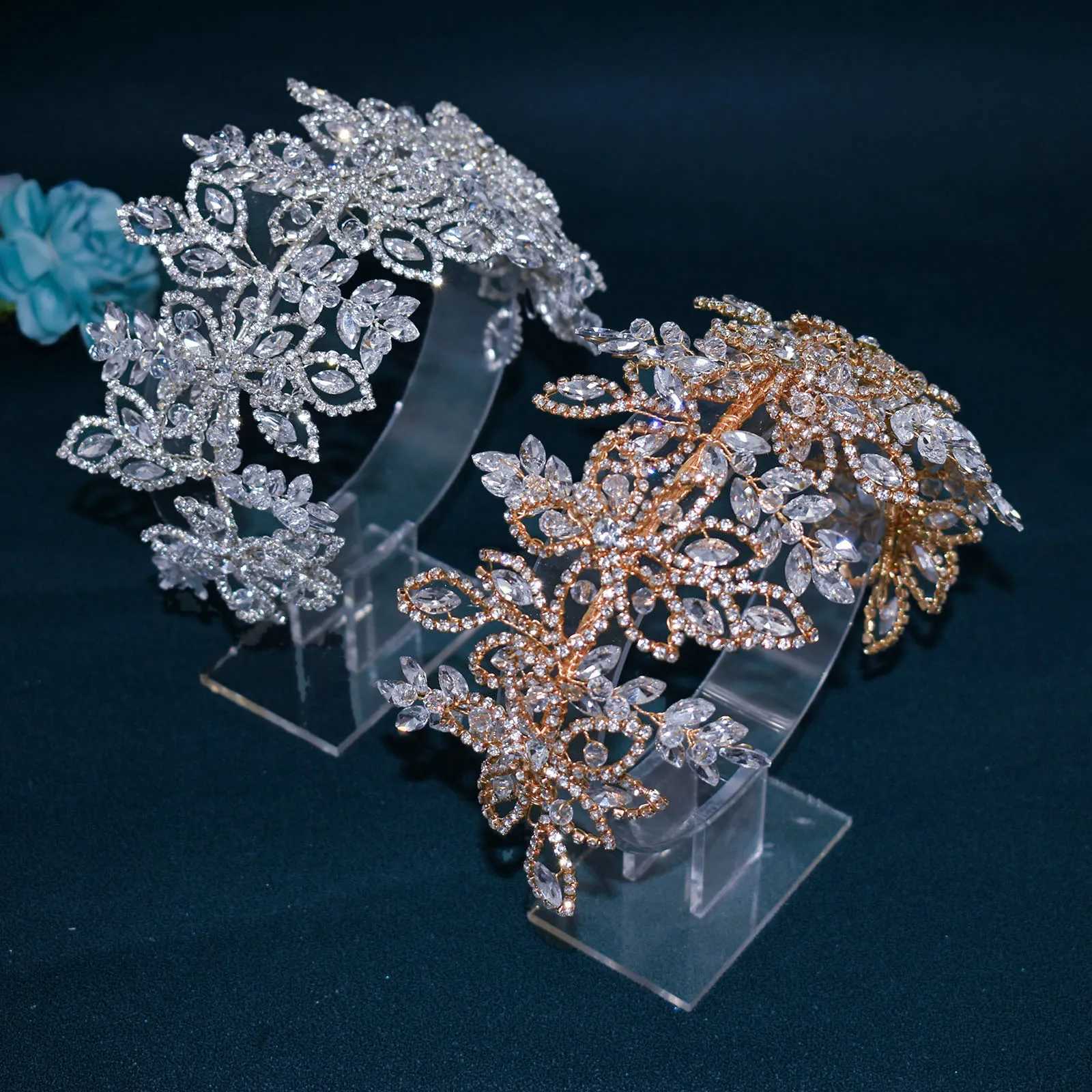 DZ087 Wedding Hair Accessories Crystal Bridal Tiara Crown Rhinestone Women Headpieces Party Head Jewelry Gift Bridesmaid Headwear Z250605