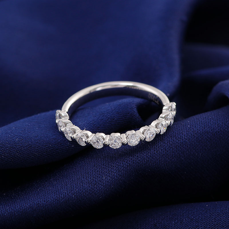 Provence Jewelry Popular style 10k 14k 18k white gold half eternity diamond rings round cut lab grown Natural diamond engagement weddings ring for men