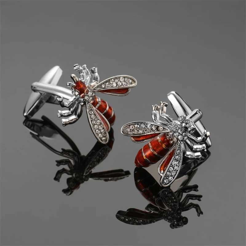 Mens French shirt cufflinks High-end metal Classic Dragon Horseshoe Bee Octopus cuff buttons Business suit accessories jewelry W250606