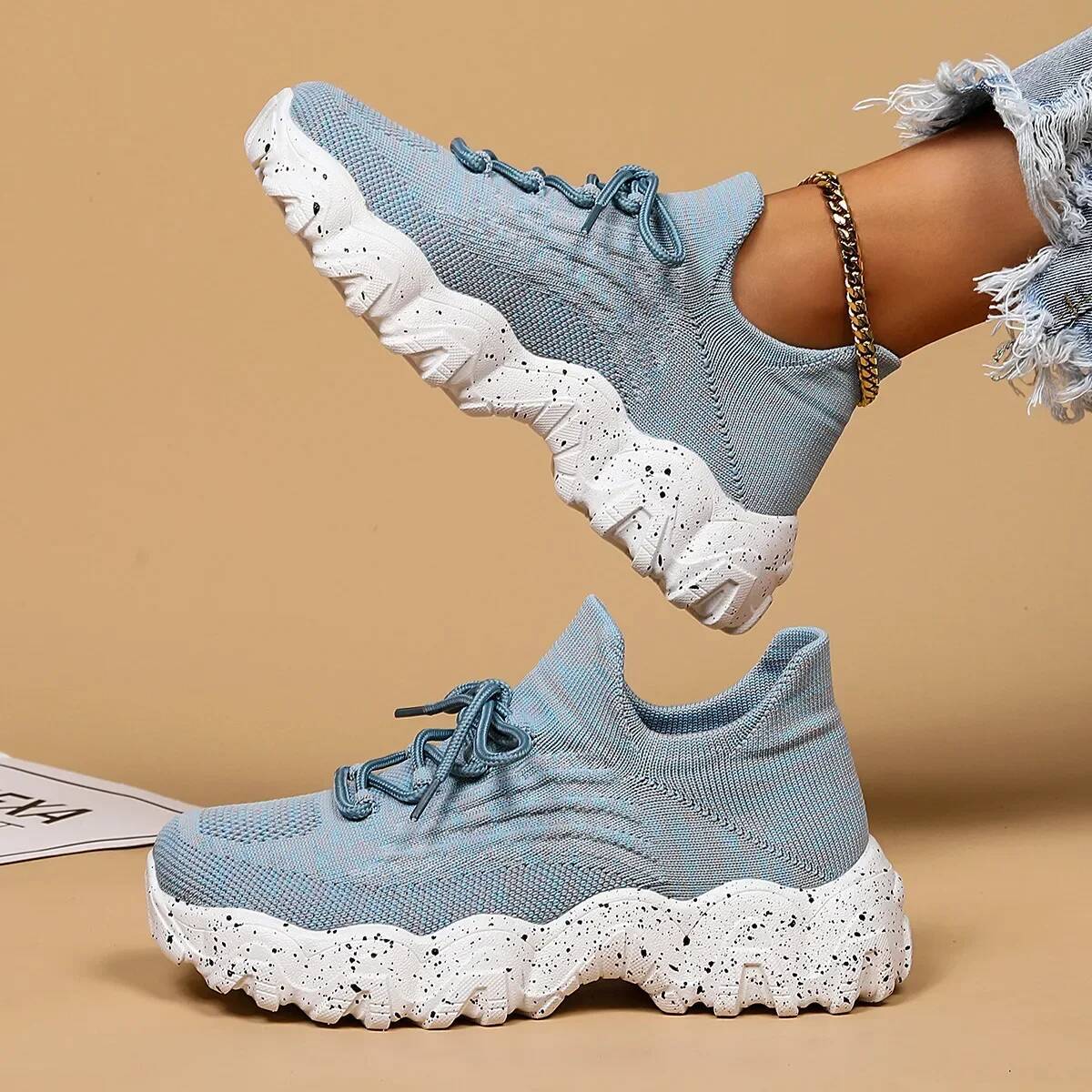 Ddmyoutdoor Mesh Oversized Sports Comfortable Women S Shoes Breathable And Fashionable Socks Shoe Cuffs Solid Color Outdoor Shoes