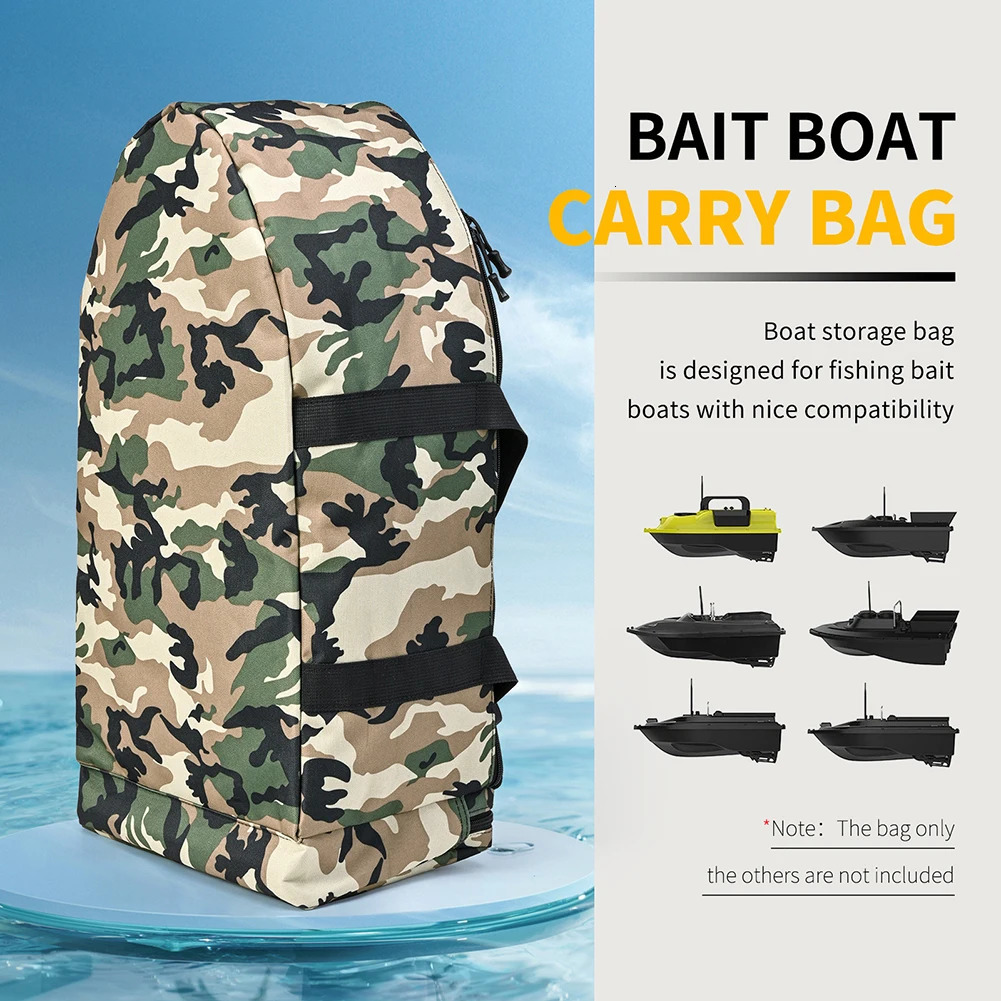 Fishing Boat Storage Bag Water Repellent Bait Boat Carry Bag Double Zipper Portable Carry Bag for Outdoor Fishing Tool 250603