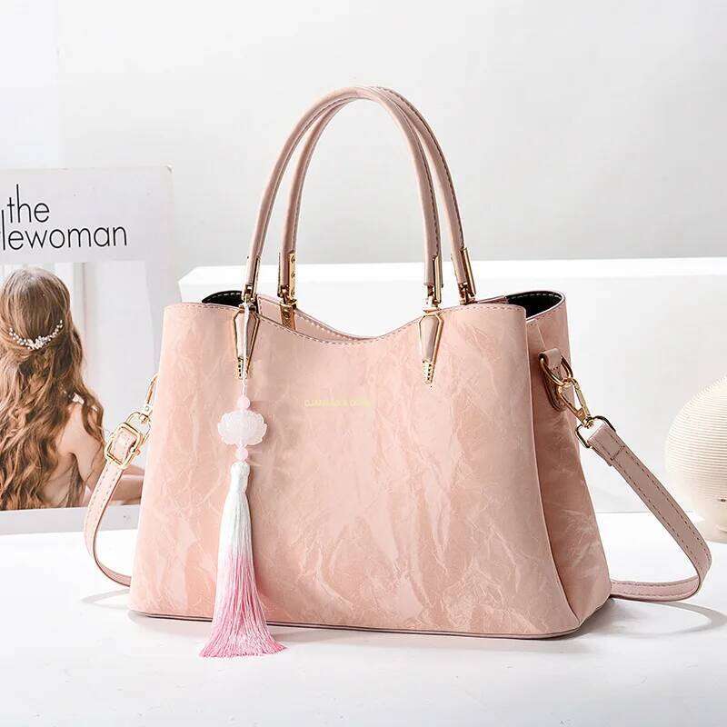 Fashion Versatile Handbag Large Capacity Middle-Aged Lady Atmospheric Elegant Shoulder Crossbody Bag