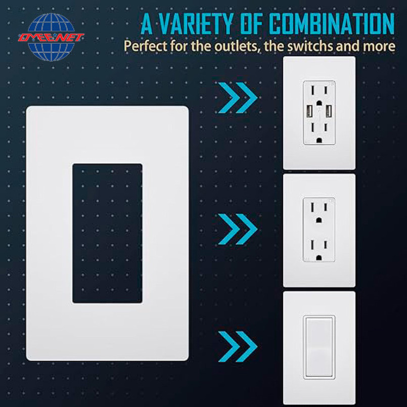 Child Safe Outlet Cover, 1-5Gang White Switch Plate Covers, Unbreakable Polycarbonate Thermoplastic, 10 Pack Order consulting backstage customer servi