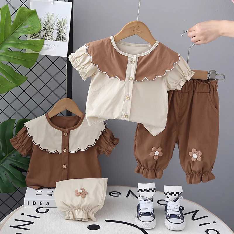 New Summer Baby Girls Clothes Suits Children Fashion Cute T-Shirt Shorts 2Pcs/Sets Toddler Casual Costume Infant Kids Tracksuits R250606